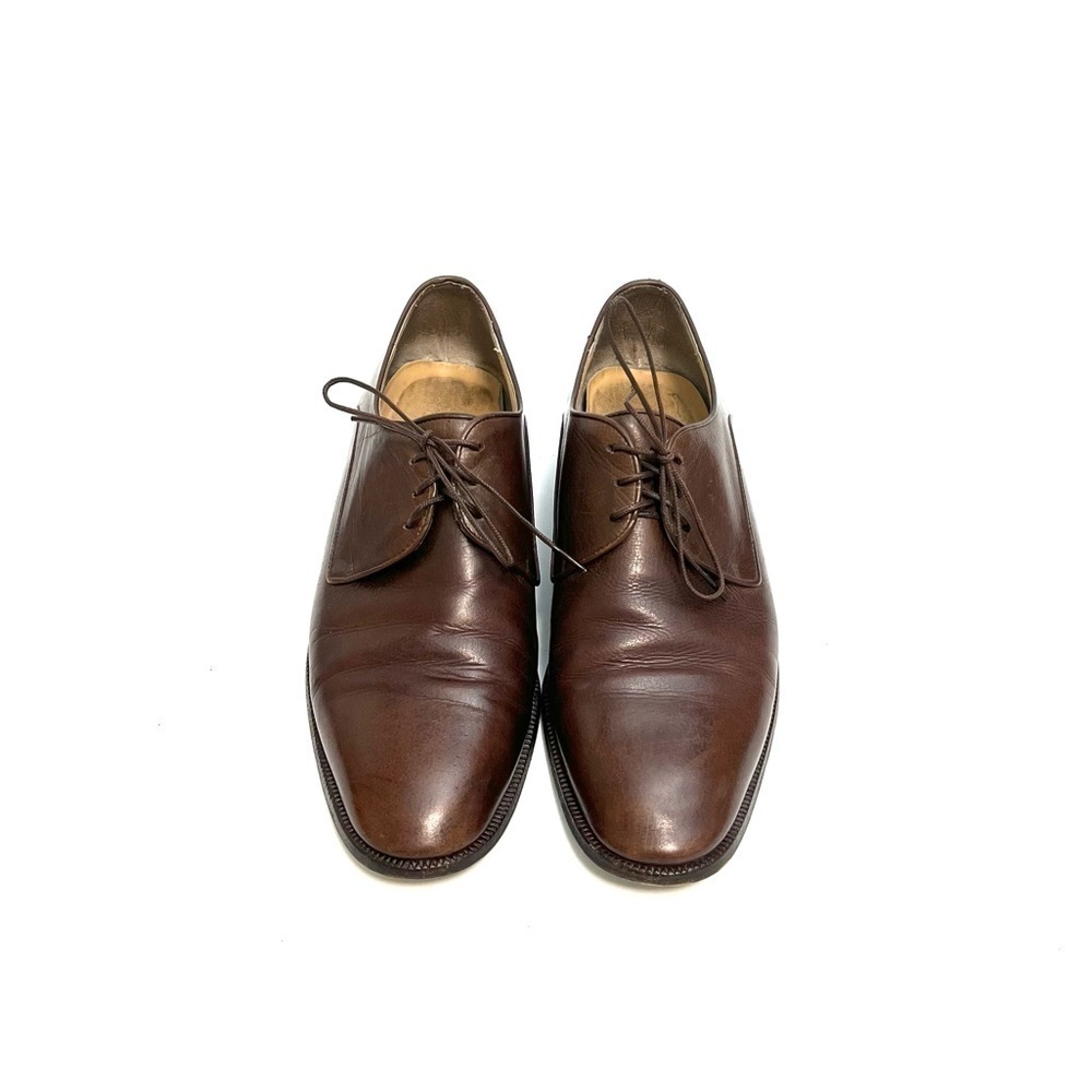 GUCCI | Vintage 1970s mens brown leather formal lace up oxfords - Picture 3 of 8